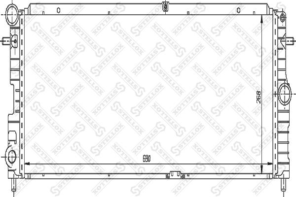 Stellox 10-26007-SX - Radiator, engine cooling autospares.lv