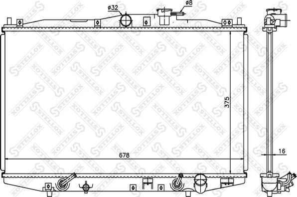 Stellox 10-26086-SX - Radiator, engine cooling autospares.lv