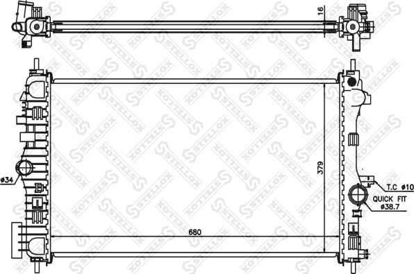 Stellox 10-26026-SX - Radiator, engine cooling autospares.lv