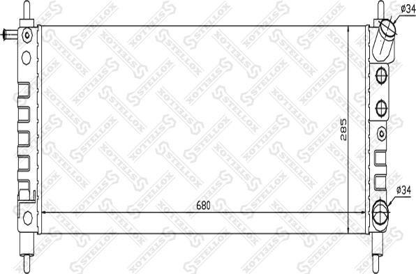 Stellox 10-26076-SX - Radiator, engine cooling autospares.lv