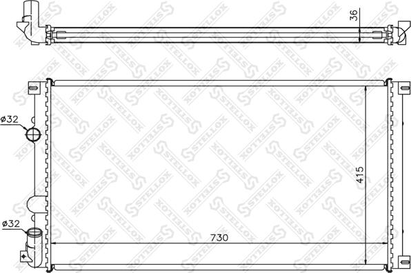 Stellox 10-26169-SX - Radiator, engine cooling autospares.lv