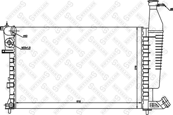 Stellox 10-26104-SX - Radiator, engine cooling autospares.lv