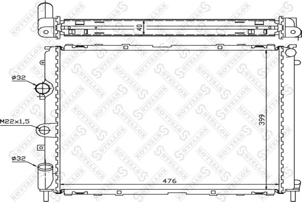 Stellox 10-26189-SX - Radiator, engine cooling autospares.lv