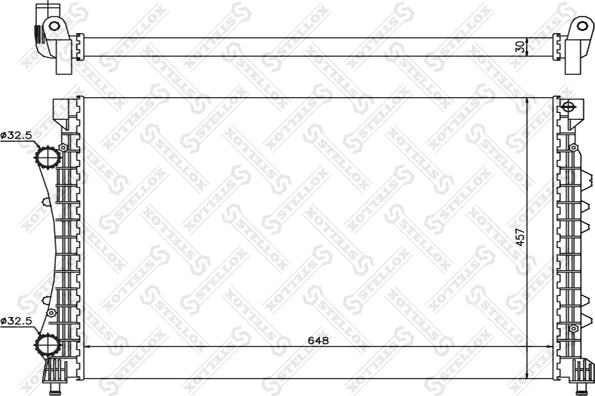 Stellox 10-26180-SX - Radiator, engine cooling autospares.lv