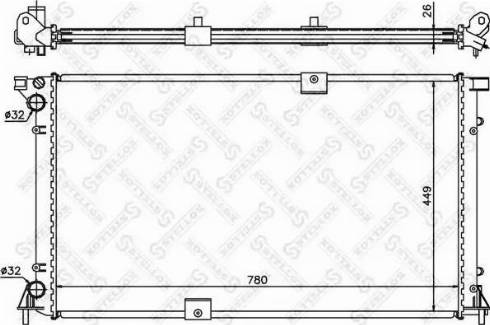 Stellox 10-26181-SX - Radiator, engine cooling autospares.lv