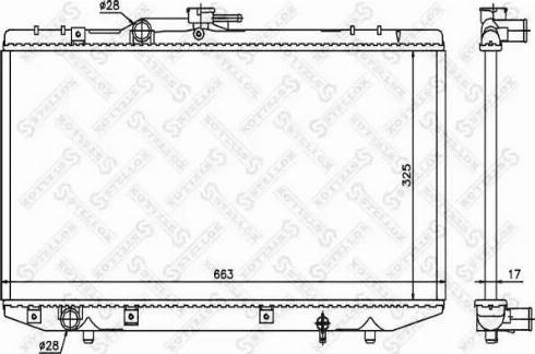 Stellox 10-26392-SX - Radiator, engine cooling autospares.lv