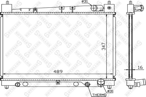 Stellox 10-26387-SX - Radiator, engine cooling autospares.lv