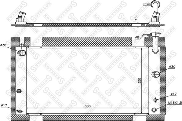 Stellox 10-26333-SX - Radiator, engine cooling autospares.lv