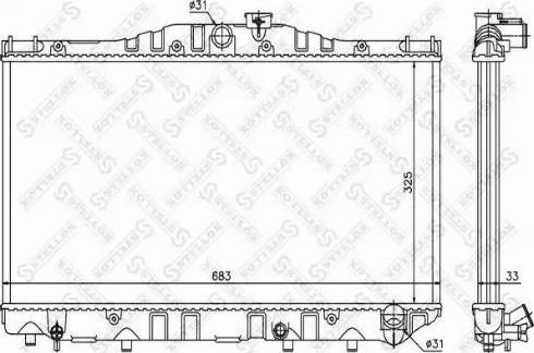 Stellox 10-26370-SX - Radiator, engine cooling autospares.lv