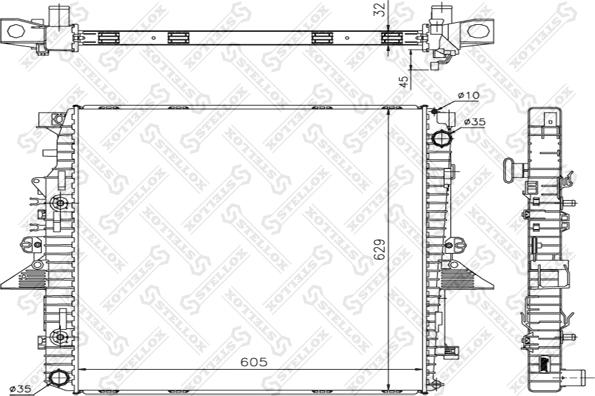 Stellox 10-26290-SX - Radiator, engine cooling autospares.lv