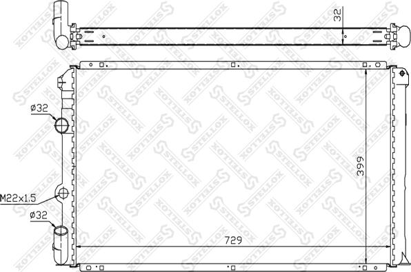 Stellox 10-26208-SX - Radiator, engine cooling autospares.lv