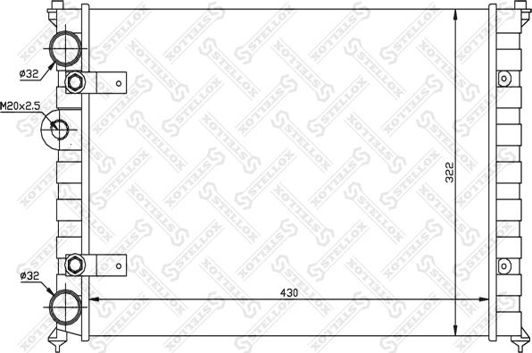 Stellox 10-26221-SX - Radiator, engine cooling autospares.lv