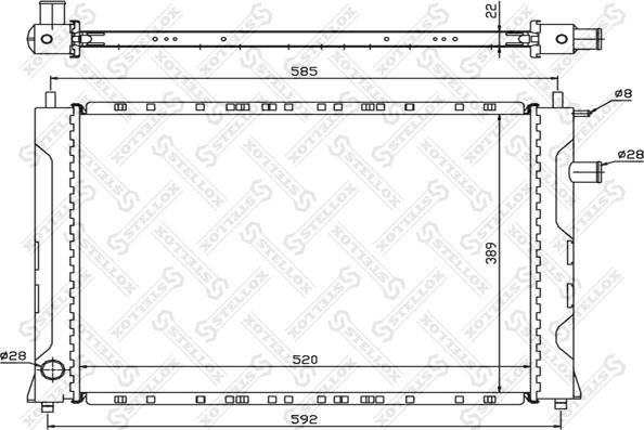 Stellox 10-26274-SX - Radiator, engine cooling autospares.lv