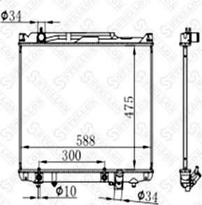 Stellox 10-26793-SX - Radiator, engine cooling autospares.lv