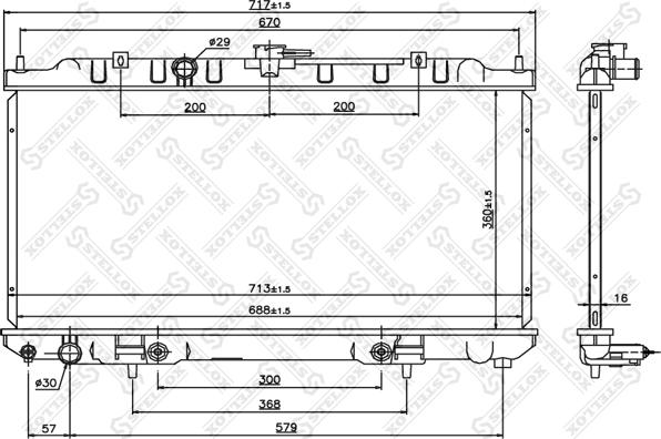 Stellox 10-26768-SX - Radiator, engine cooling autospares.lv