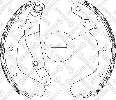 Stellox 102 100-SX - Brake Shoe Set autospares.lv