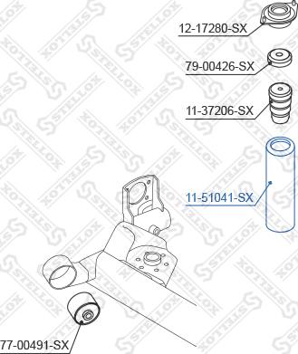 Stellox 11-51041-SX - Protective Cap / Bellow, shock absorber autospares.lv