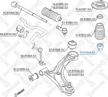 Stellox 11-61014-SX - Rubber Buffer, suspension autospares.lv