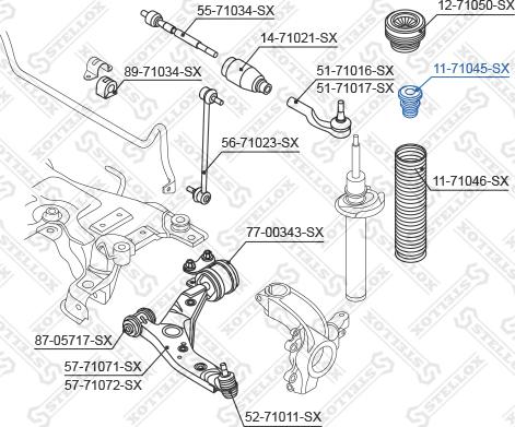 Stellox 11-71045-SX - Rubber Buffer, suspension autospares.lv