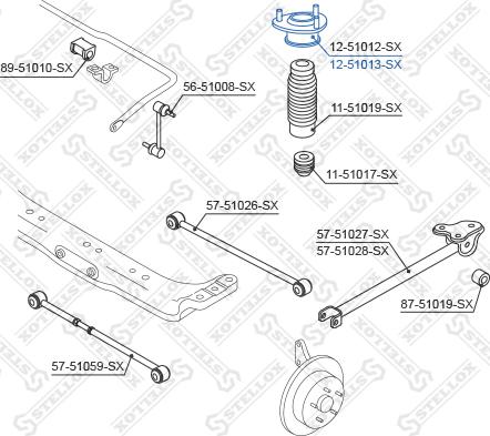 Stellox 12-51013-SX - Top Strut Mounting autospares.lv