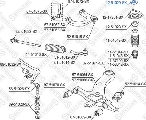 Stellox 12-51029-SX - Spacer Bush, shock absorber autospares.lv