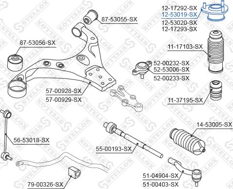 Stellox 12-53019-SX - Top Strut Mounting autospares.lv