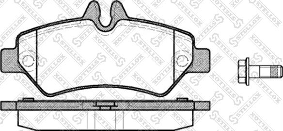 Stellox 1257 000L-SX - Brake Pad Set, disc brake autospares.lv