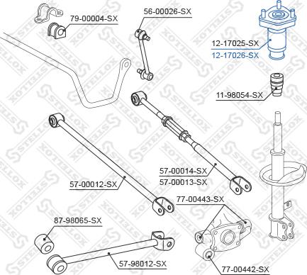 Stellox 12-17026-SX - Top Strut Mounting autospares.lv