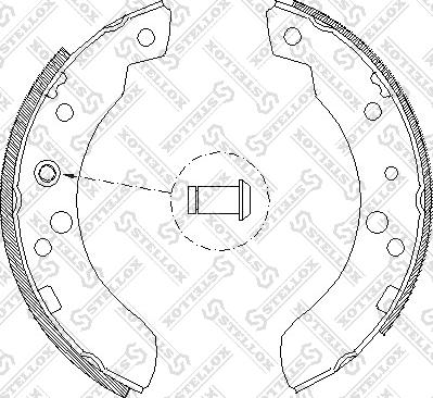 Stellox 122 100-SX - Brake Shoe Set autospares.lv