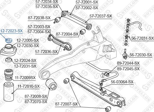 Stellox 12-72023-SX - Spacer Bush, shock absorber autospares.lv