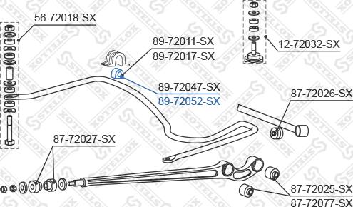 Stellox 89-72052-SX - Bearing Bush, stabiliser autospares.lv