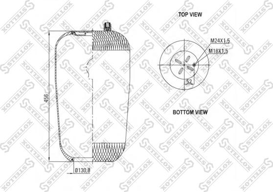 Stellox 84-00142-SX - Bellow, air suspension autospares.lv