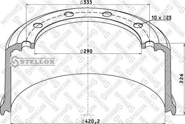 Stellox 85-00041-SX - Brake Drum autospares.lv