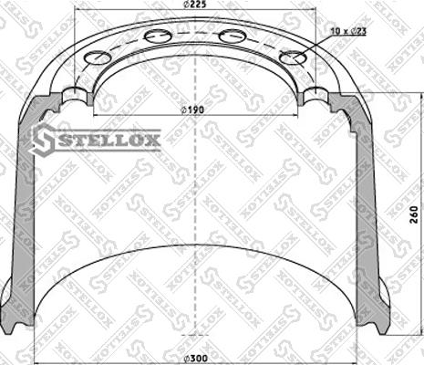 Stellox 85-00124-SX - Brake Drum autospares.lv