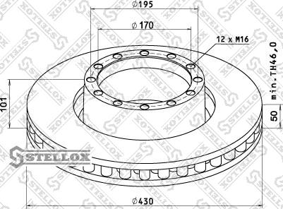 Stellox 85-00741-SX - Brake Disc autospares.lv