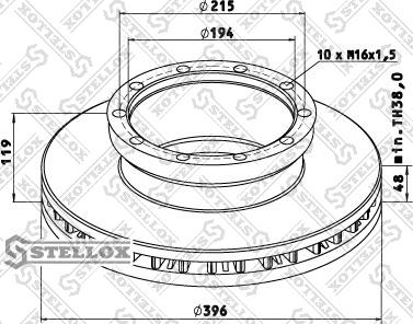 Stellox 85-00750-SX - Brake Disc autospares.lv