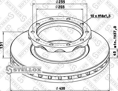 Stellox 85-00752-SX - Brake Disc autospares.lv