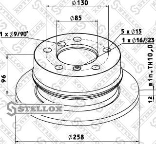 Stellox 85-00762-SX - Brake Disc autospares.lv