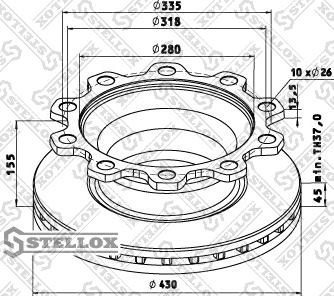 Stellox 85-00705-SX - Brake Disc autospares.lv