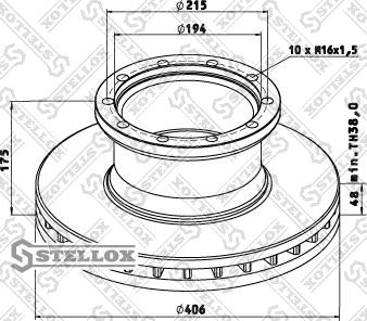 Stellox 85-00708-SX - Brake Disc autospares.lv