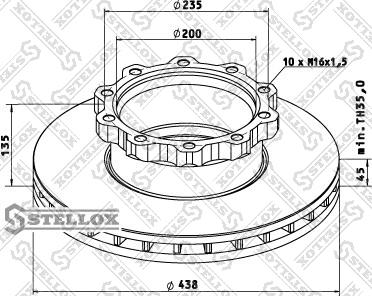 Stellox 85-00715-SX - Brake Disc autospares.lv