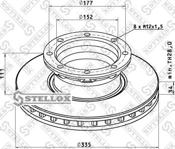 Stellox 85-00780-SX - Brake Disc autospares.lv