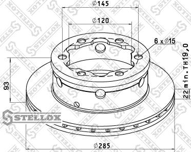 Stellox 85-00721-SX - Brake Disc autospares.lv