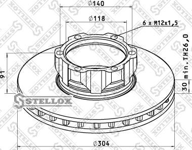 Stellox 85-00774-SX - Brake Disc autospares.lv