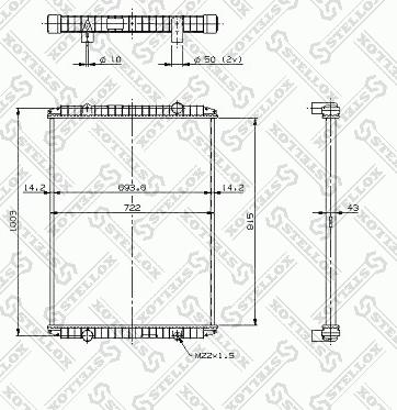 Stellox 81-03310-SX - Radiator, engine cooling autospares.lv