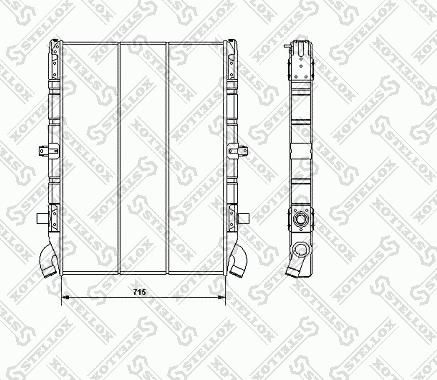 Stellox 81-03313-SX - Radiator, engine cooling autospares.lv