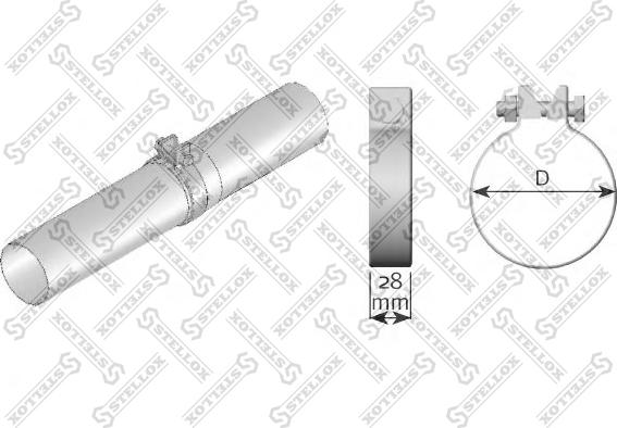 Stellox 82-01071-SX - Pipe Connector, exhaust system autospares.lv