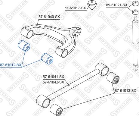 Stellox 87-61012-SX - Bush of Control / Trailing Arm autospares.lv