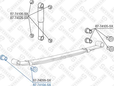 Stellox 87-74104-SX - Bush of Control / Trailing Arm autospares.lv