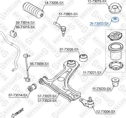 Stellox 26-73002-SX - Top Strut Mounting autospares.lv